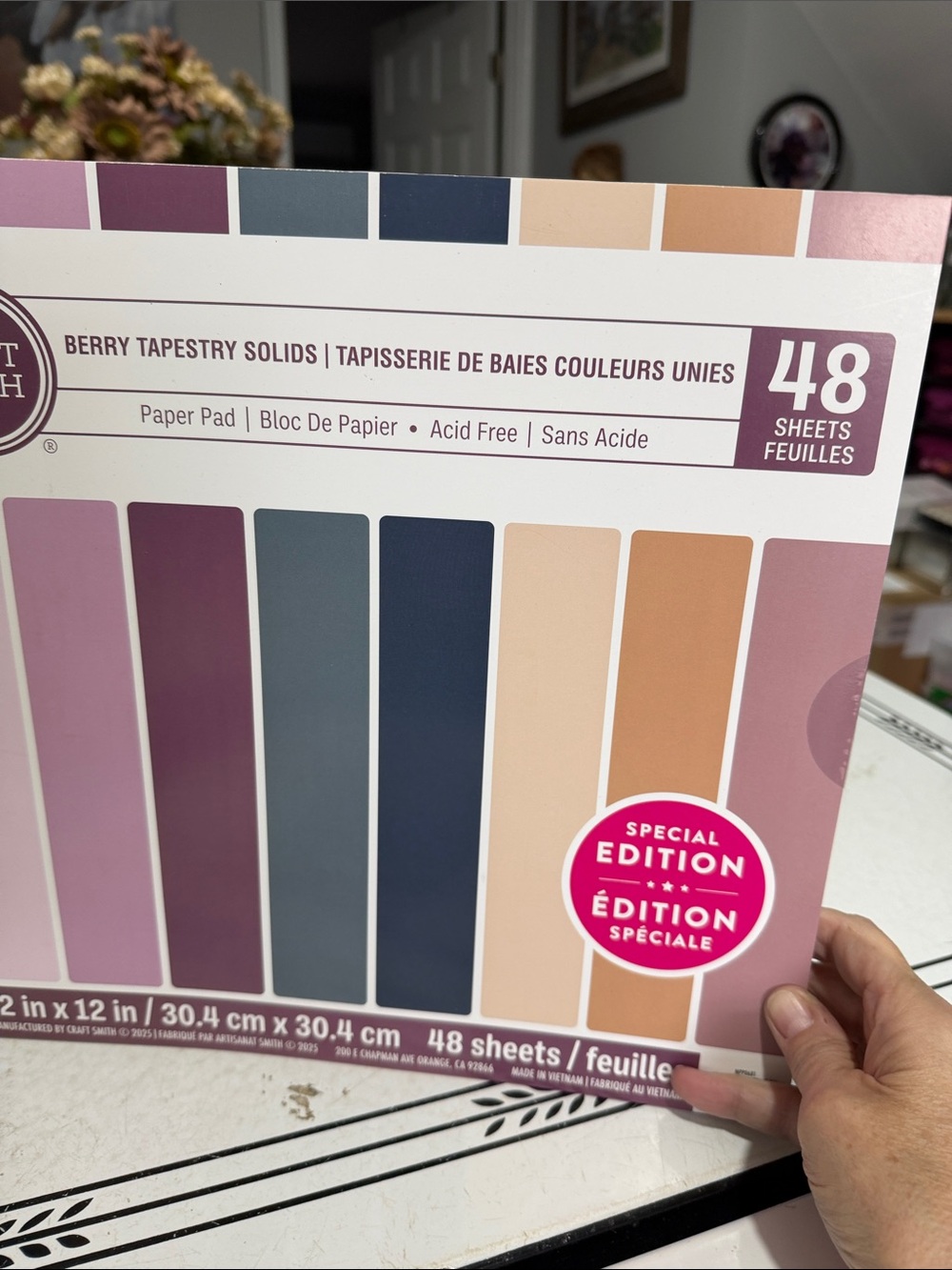 Craft Smith Berry Tapestry Solids Paper Pad